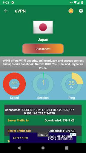 uVPN - Free Fast Secure Unlimited VPN screenshot 1