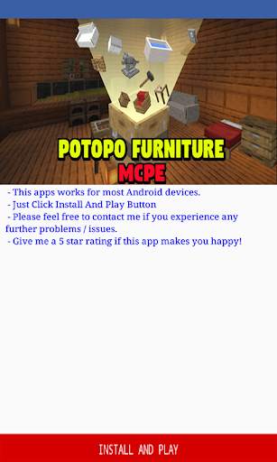 Potopo Furniture Addon for Minecraft PE screenshot 1