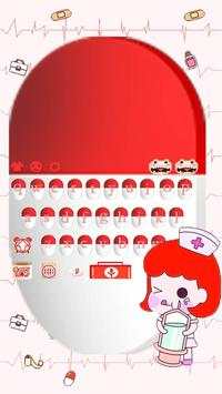 Cute Nurse Pills Against The Virus Keyboard Theme screenshot 2