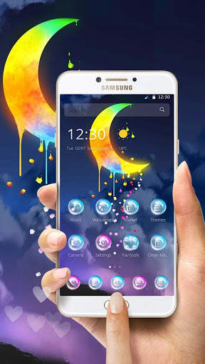 Quiet Glitter Star Moon Theme screenshot 1
