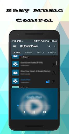 BG MUSIC PLAYER - MUSIC PLAYER 6 تصوير الشاشة