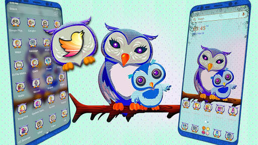 Cute Owl Launcher Theme screenshot 1