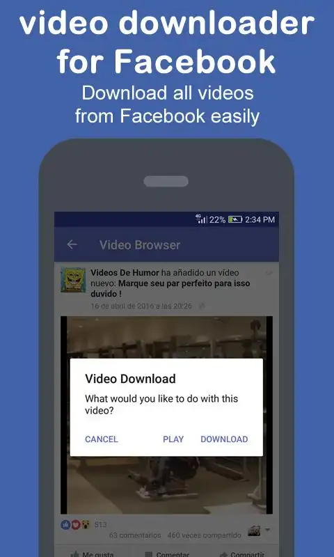 Video Download for Facebook скриншот 2