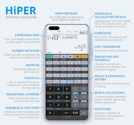 HiPER Scientific Calculator скриншот 1