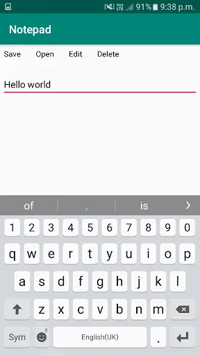 Notepad screenshot 2