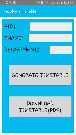 DEPARTMENT TIME TABLE GENERATOR APP screenshot 7