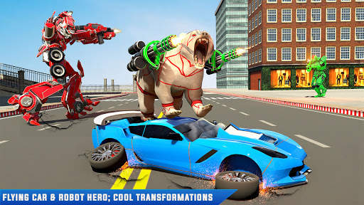 Flying Bear Robot Hero Game screenshot 5