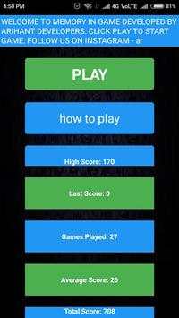 MB memory game screenshot 1
