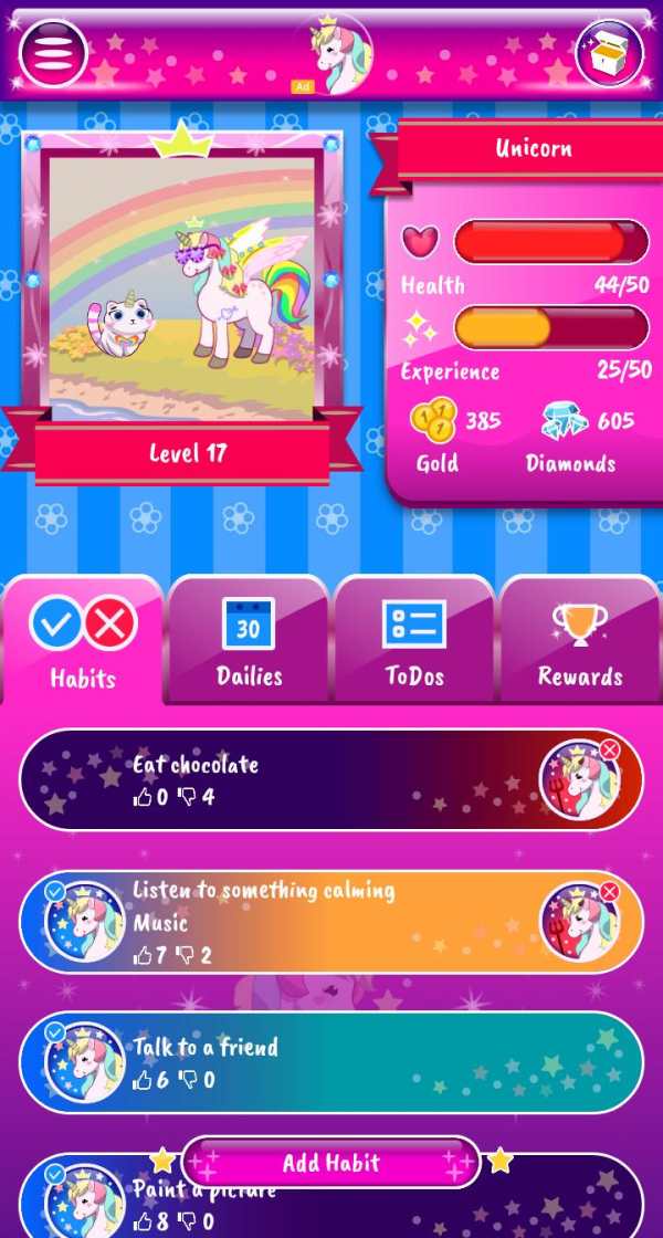 Unicorn To Do (habits) screenshot 2