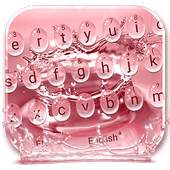 Rose Gold Waterdrops Keyboard 10001002