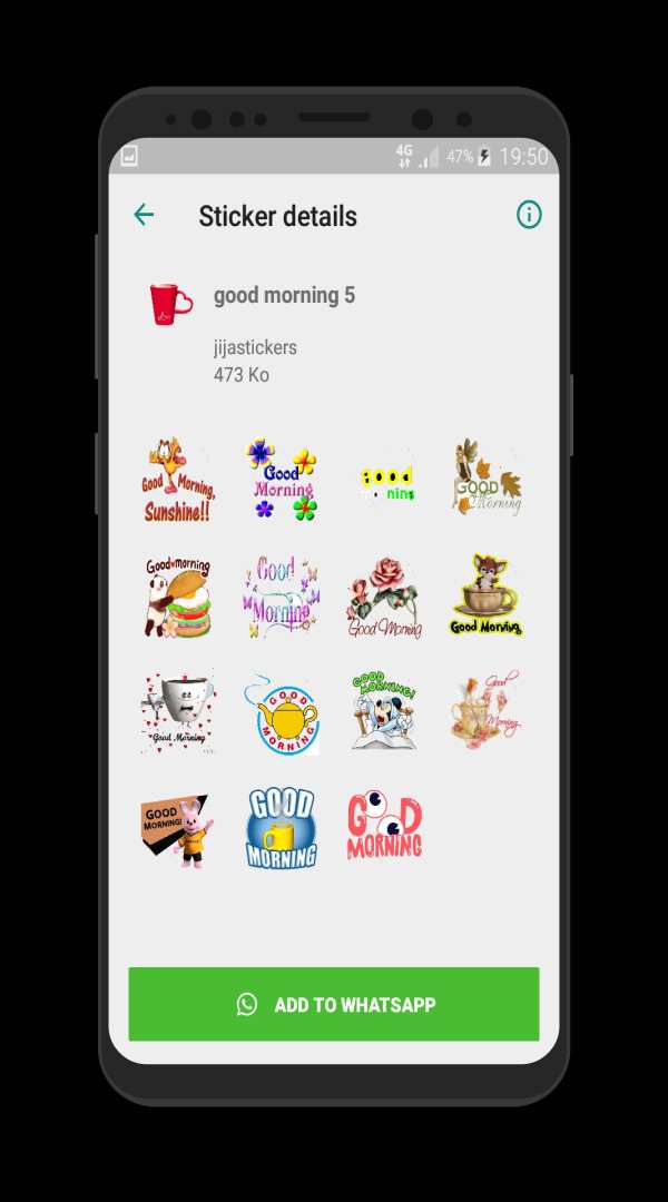 Good Morning Stickers for WhatsApp, WAStickerApps screenshot 1