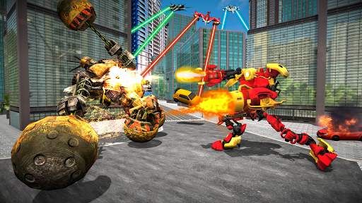 Drone Robot Car Shooting - Transform Robot Games screenshot 2