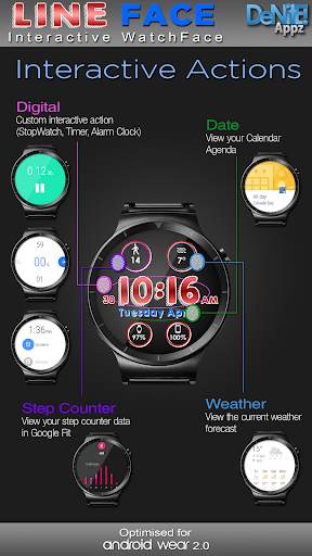 Line Face HD Watch Face Widget & Live Wallpaper screenshot 3