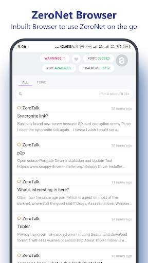 ZeroNet Mobile - Open, Free and Uncensorable Sites screenshot 7