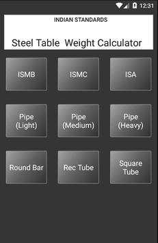 IS Steel Table Calculator скриншот 1
