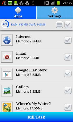 Auto Task Killer Free screenshot 1