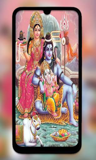 Shiv Parvati ganesh Wallpaper HD screenshot 1