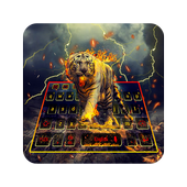 Keyboard fire tiger icon
