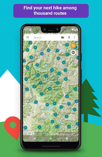 E-walk hiking & trekking offline GPS screenshot 2