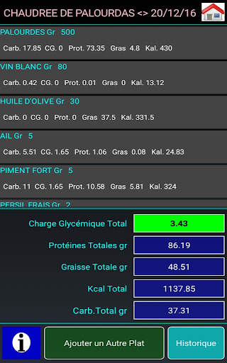 Index et la charge glycém Lite screenshot 19
