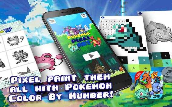 Pokemon Color By Number – Coloring Games 1 تصوير الشاشة