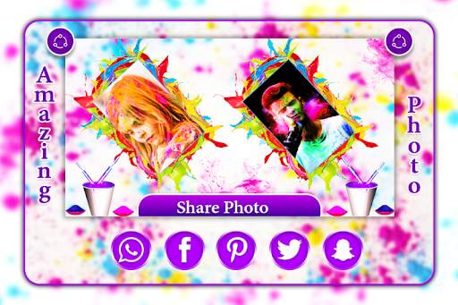 Holi Photo Dual Frame screenshot 2