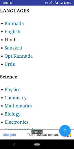 PUC NOTES  Question Papers Textbooks Results screenshot 7