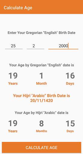 Calculate Your Age "without install app" screenshot 2