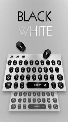 Simple Black White Keyboard screenshot 2