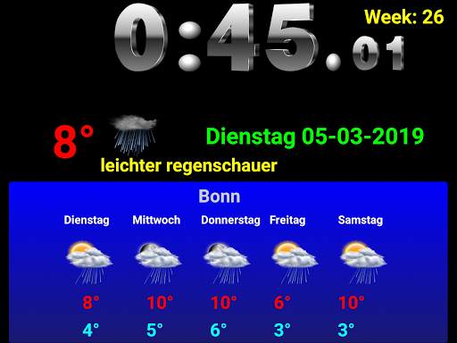 Digital clock weather station screenshot 6