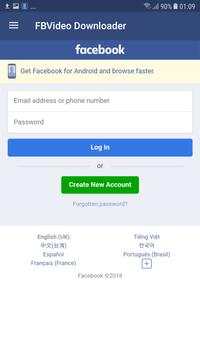 FBVideo Downloader screenshot 1