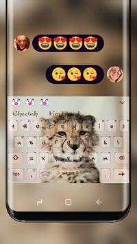Cute Cheetah Keyboad Theme screenshot 1