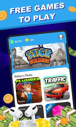 Free games to get real cash reward: Gamefree screenshot 1