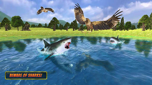 Eagle Simulators 3D Bird Game स्क्रीनशॉट 9