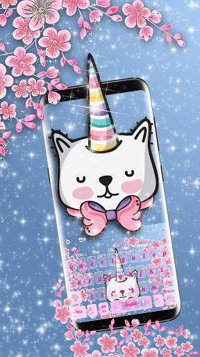 Cute Cat Flower Keyboard screenshot 1