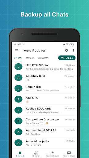 View deleted messages & photo recovery screenshot 1