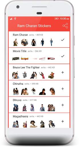 Ram Charan Stickers 4 WhatsApp screenshot 1