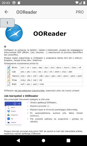 OOReader screenshot 1
