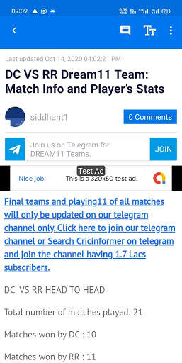 Cricinformer: Fantasy Cricket screenshot 7