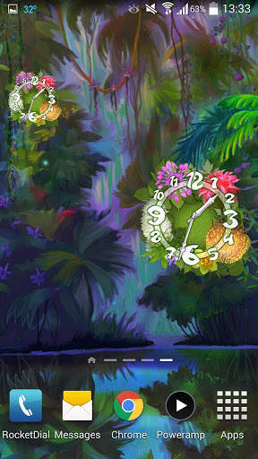 Flower Parade Clock widget screenshot 2