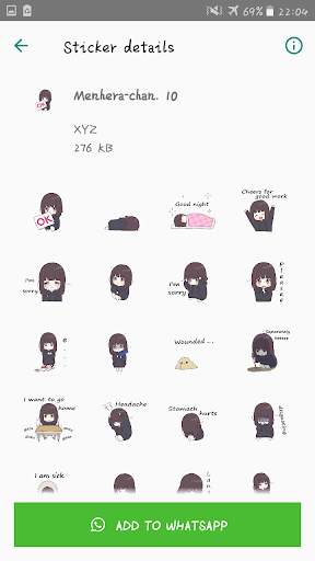 Menhera-chan WAStickerApps EN screenshot 8