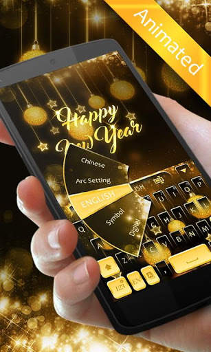Happy New Year 2019 GO Keyboard Animated Theme screenshot 2