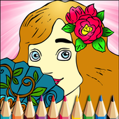 Cute Princess Coloring icon