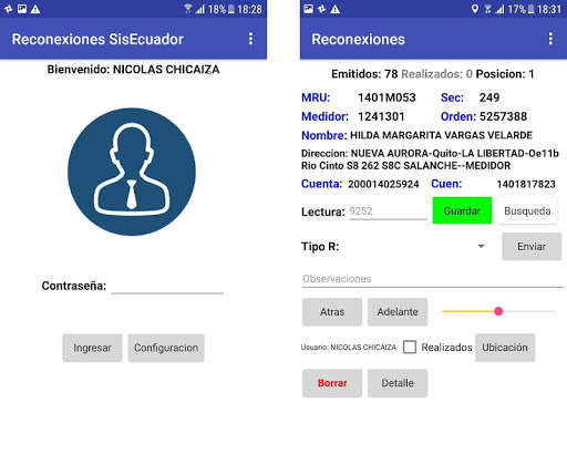 Sistema para Reconexiones SAP 6 تصوير الشاشة