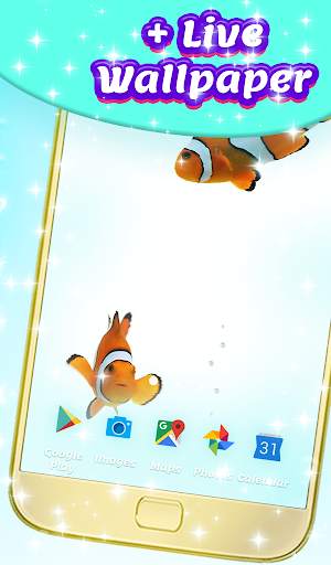 Clown Fish Animated Keyboard + Live Wallpaper screenshot 2