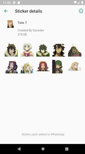 Tate No Yuusha Sticker WA screenshot 6