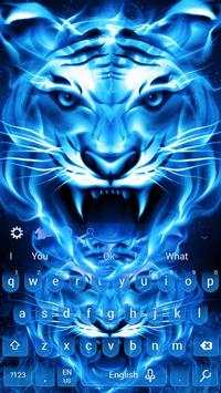Blaue Flamme-Tiger-Tastatur screenshot 1