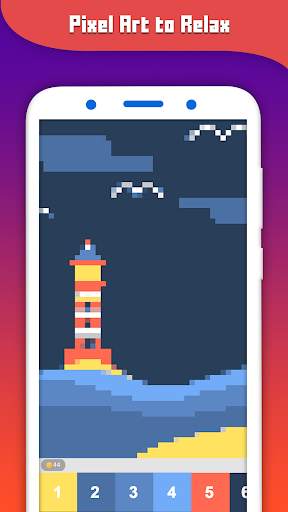 Tự làm câu đố Pixal cổ điển: Tô màu khối ngoại tuy screenshot 1
