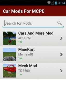 Car Mods For MCPE screenshot 2