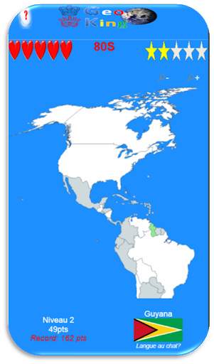 Jeu GEO: localisez les pays du monde sur la carte screenshot 4